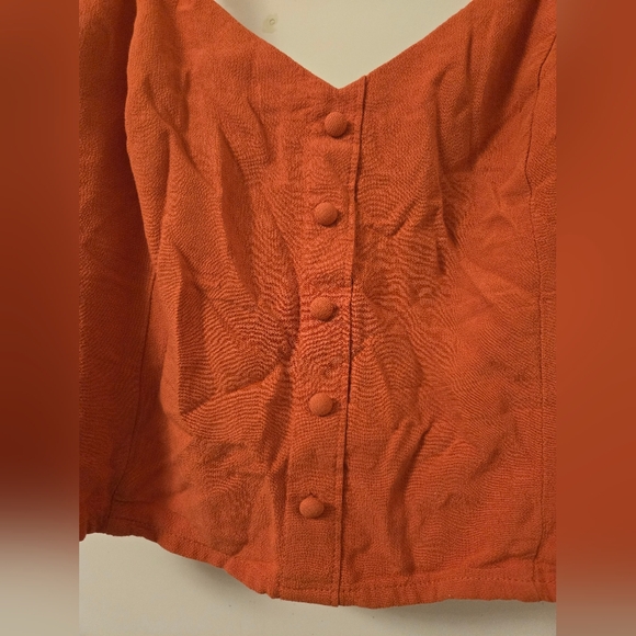 Abercrombie & Fitch Rust Button-Front Tank‎ Top - Picture 2 of 5